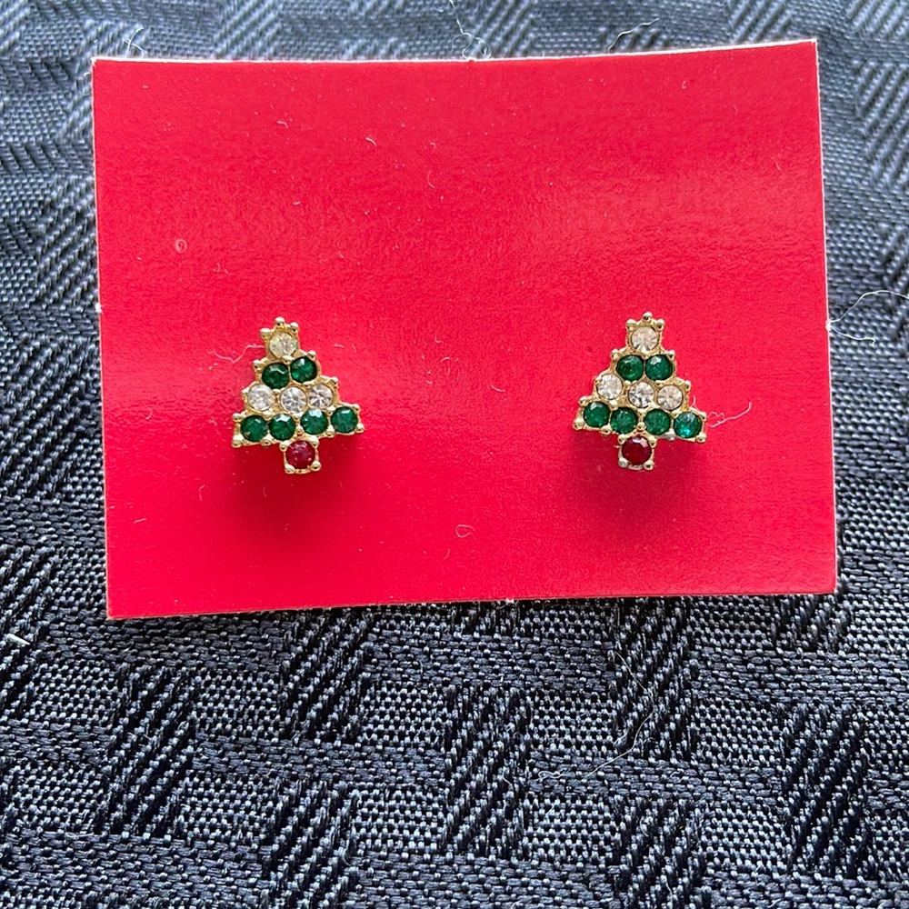 Sparkling Christmas Tree Earrings